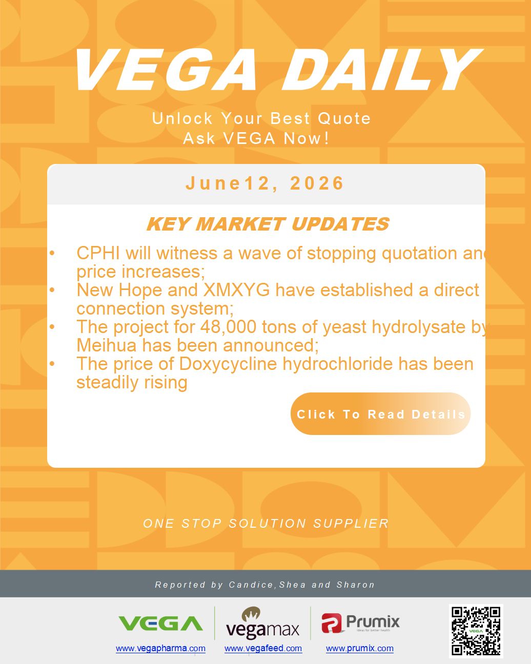 VEGA Daily 20260612 CPHI XMXYG Yeast Hydrolysate Doxycycline Update.jpg